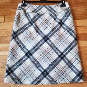 Plaid Wool Skirt